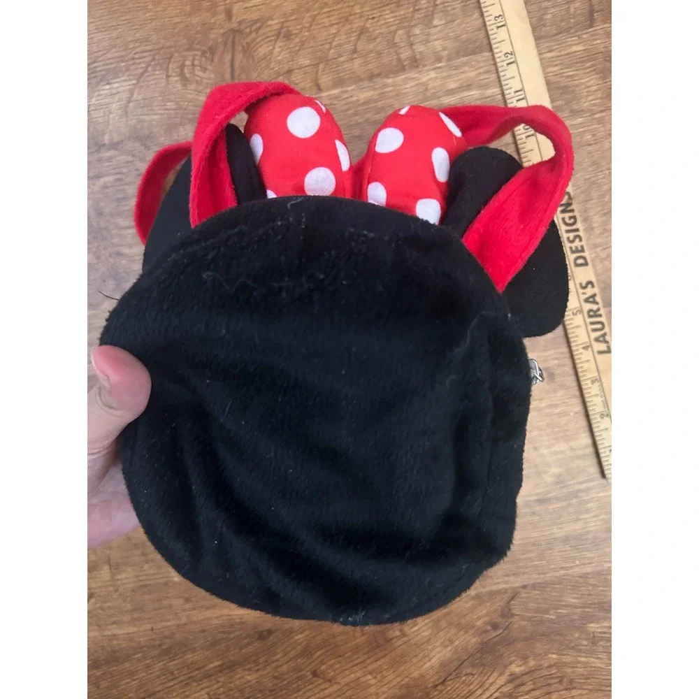 Disney Minnie Mouse Plush Crossbody Bag Red Polka Dot Bow Kids Small Purse